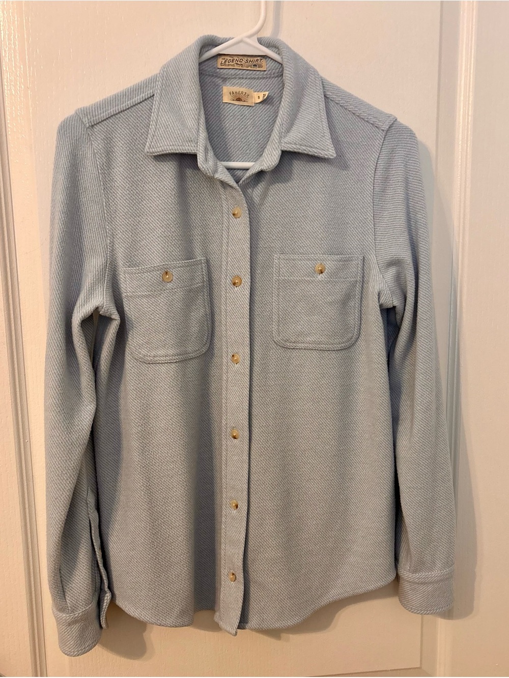 FAHERTY Legend Sweater Shirt; Ice Blue S
